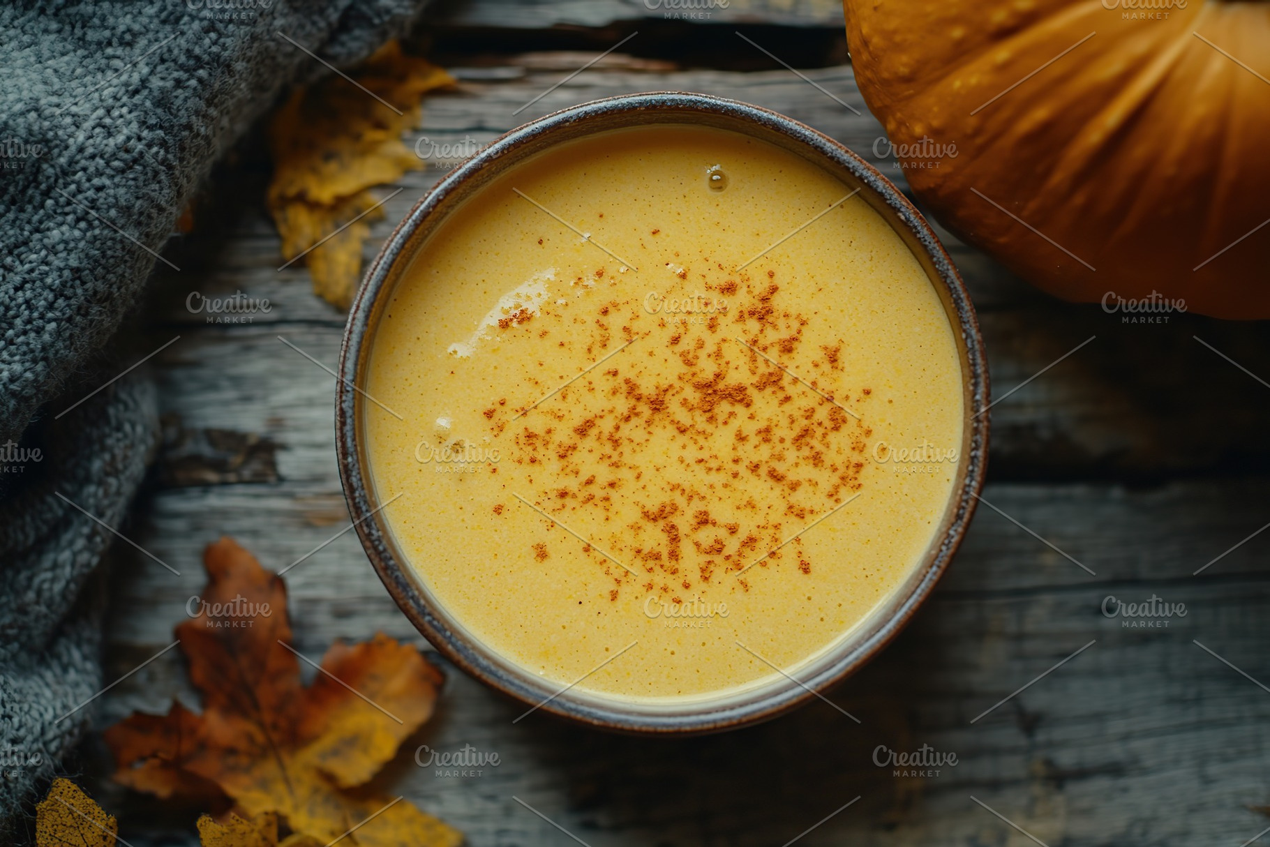 Pumpkin soup with cream and seeds, a Food & Drink Photo by AlyaAnd