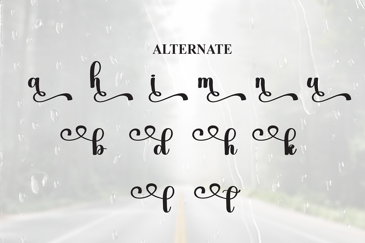 Rainday | Script Font, a Handwritten Font by Scratchones (Photo 8 of 9)