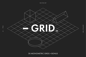 30 Vector Isometric Grids