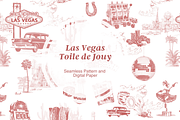 Las Vegas Toile de Jouy Pattern, a Background Graphic by Hughes Studio (Thumbnail 1 of 11)