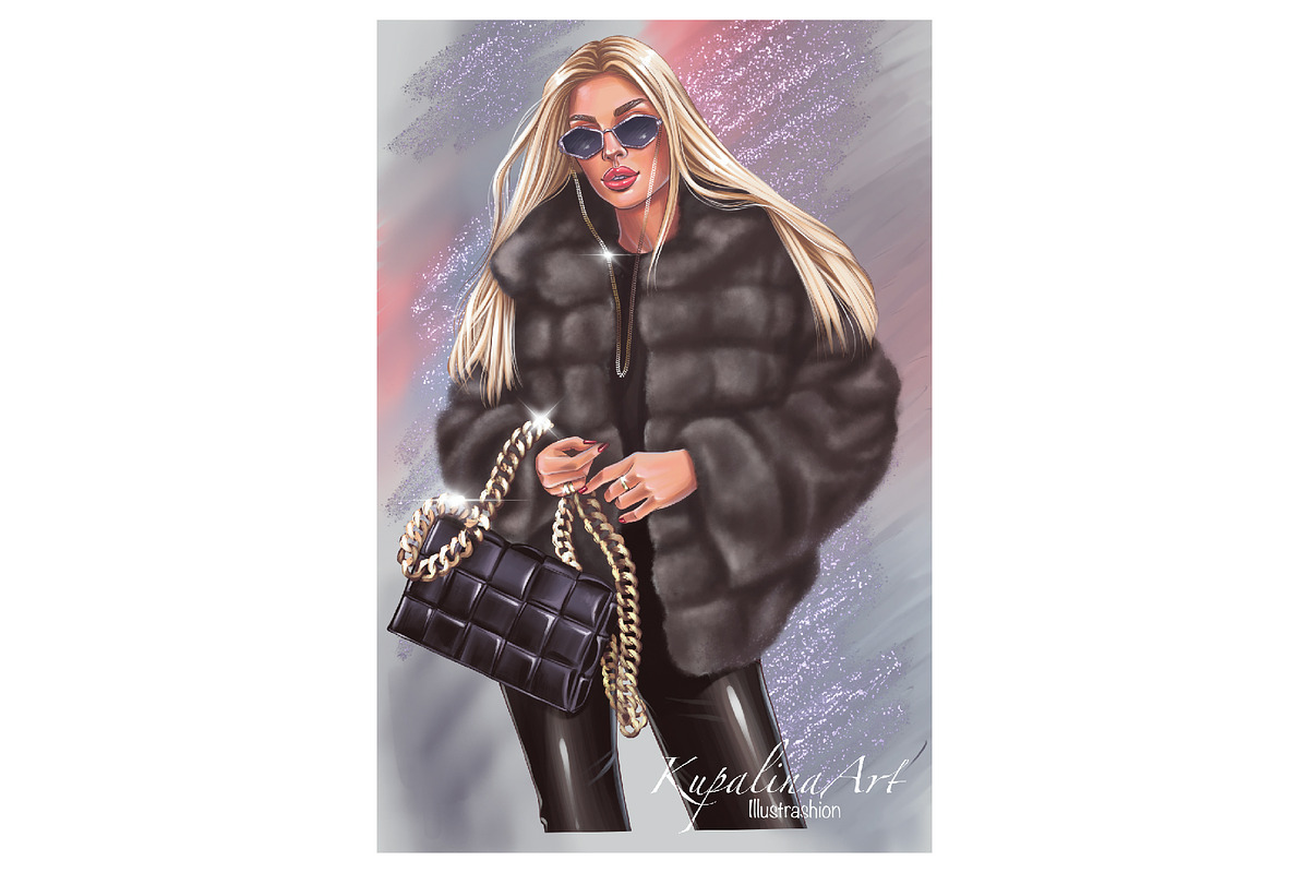 Winter Fashion girl clipart, an Illustration by KupalinaArt (Photo 6 of 6)