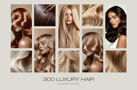 300 Hair Stock Images Bundle