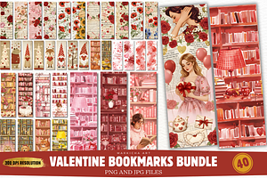 Valentine Bookmarks Png Bundle, a Graphic by Markicha Art