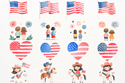 4th of July Clipart Nursery Kids PNG, a Seasonal Illustration by SugarCloudStudioArt (Thumbnail 7 of 8)