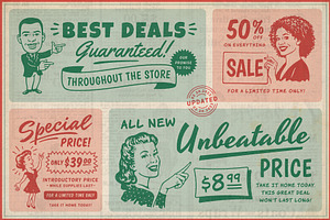 1950s Retro Style Ad Templates