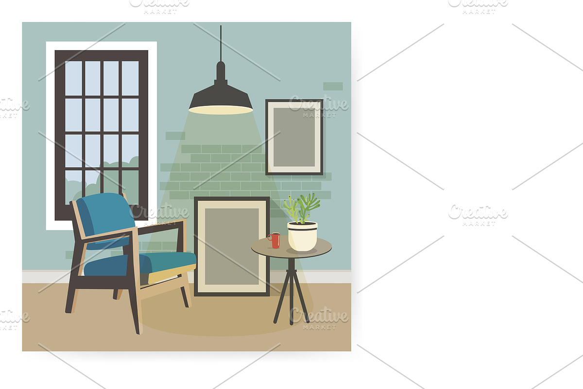 Modern interior set, a Decorative Illustration by Good Studio (Photo 2 of 5)