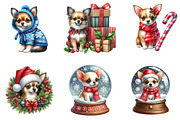 Watercolor Christmas Chihuahua Png, an Illustration by SinaCreation (Thumbnail 5 of 7)