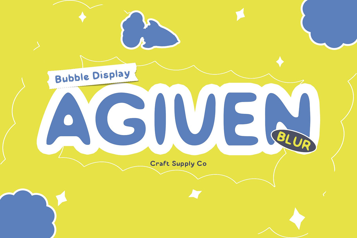 Agiven Blur, a Sans Serif Font by Craft Supply Co. (Photo 1 of 8)