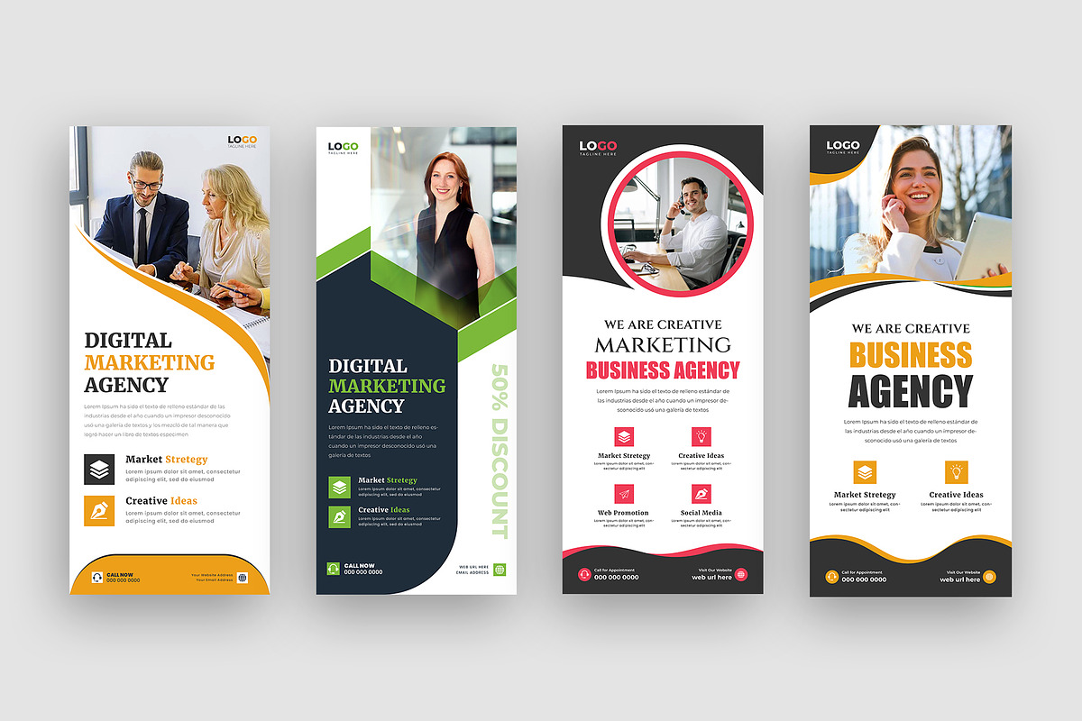Marketing Agency Roll up Banner, a Stationery Template by Designgrove