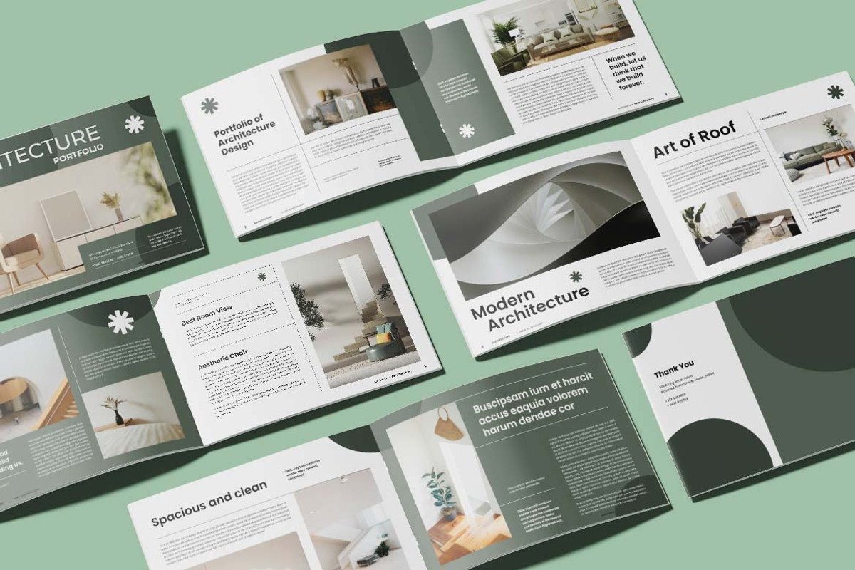 Green Modern Architecture Brochure, a Brochure Template by UICreative (Photo 3 of 4)