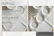 2 Types of Plates Tablecloth Napkin, a Household Mockup by mock-ups (Thumbnail 3 of 11)