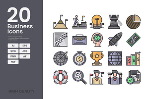Business Icon Pack, a Duotone Icon by erifqizeicon