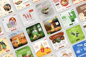 Foods, Groceries, Canva Templates