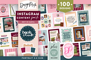 Bookstagram Templates for Instagram, a Social Media Template by Design Pixie (Thumbnail 1 of 9)