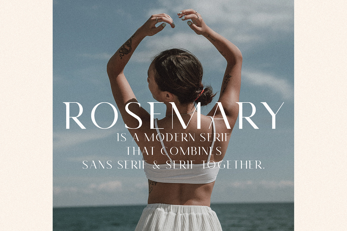 Rosemary - Modern Semi Serif, a Serif Font by Mikhail Fukurou (Photo 3 of 9)
