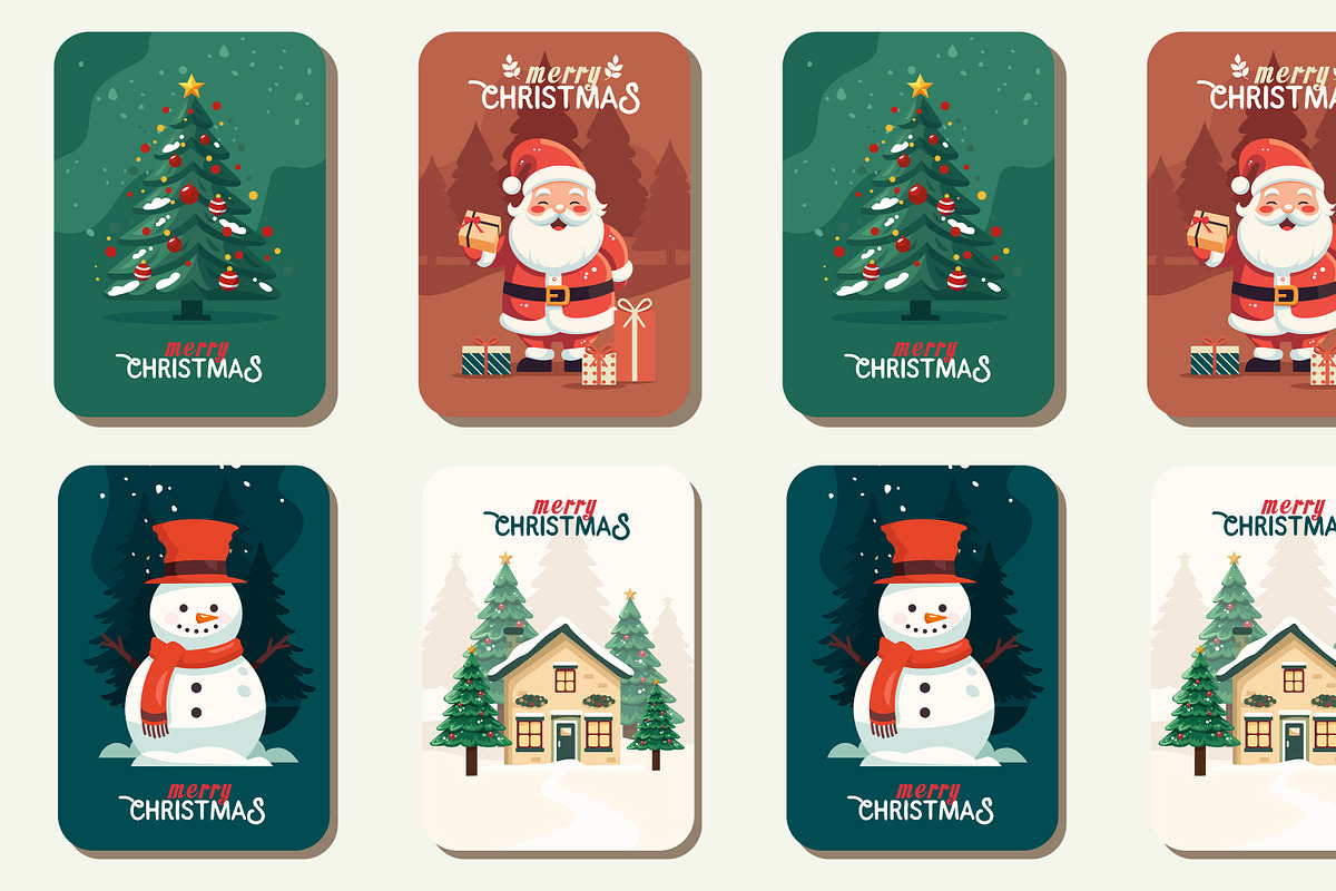 Christmas Card Templates, a Decorative Illustration by Believe Creatives (Photo 2 of 3)