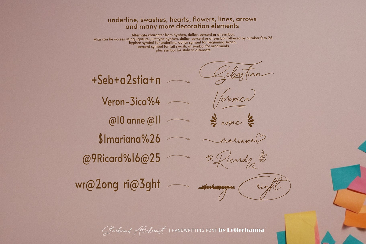 Starbound Alchemist, a Handwritten Font by Letterhanna Studio (Photo 4 of 20)