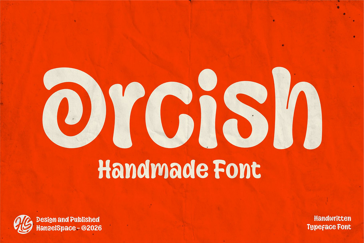 Orcish - Handmade Font, a Handwritten Font by HanzelSpace Studio (Photo 1 of 8)