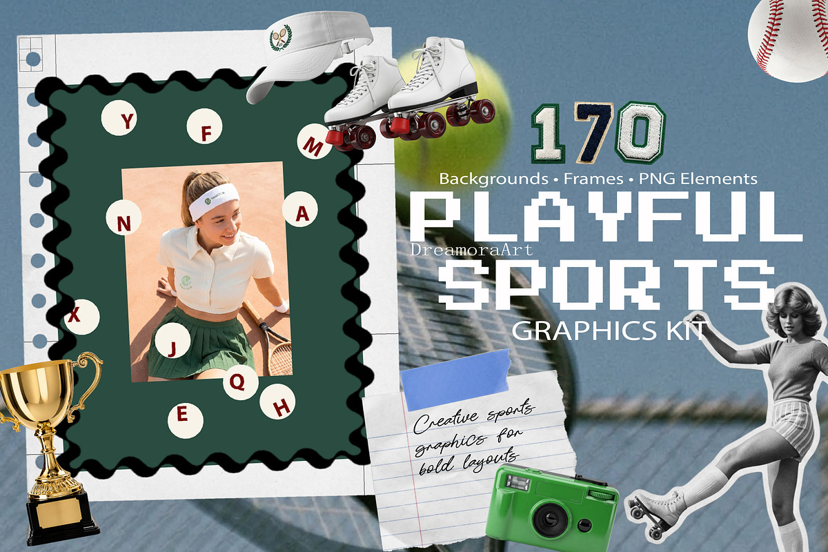 Playful Sports Graphics Kit 170 PNG, an Object Graphic by DreamoraArt (Photo 1 of 10)