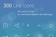 300 Line Icons, an Outline Icon by Vương Thành Chung (Thumbnail 2 of 2)