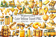 Cute Yellow Travel PNG, an Illustration by Libby Wishes (Thumbnail 1 of 5)