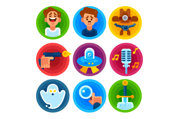 Film Genres Icon Set