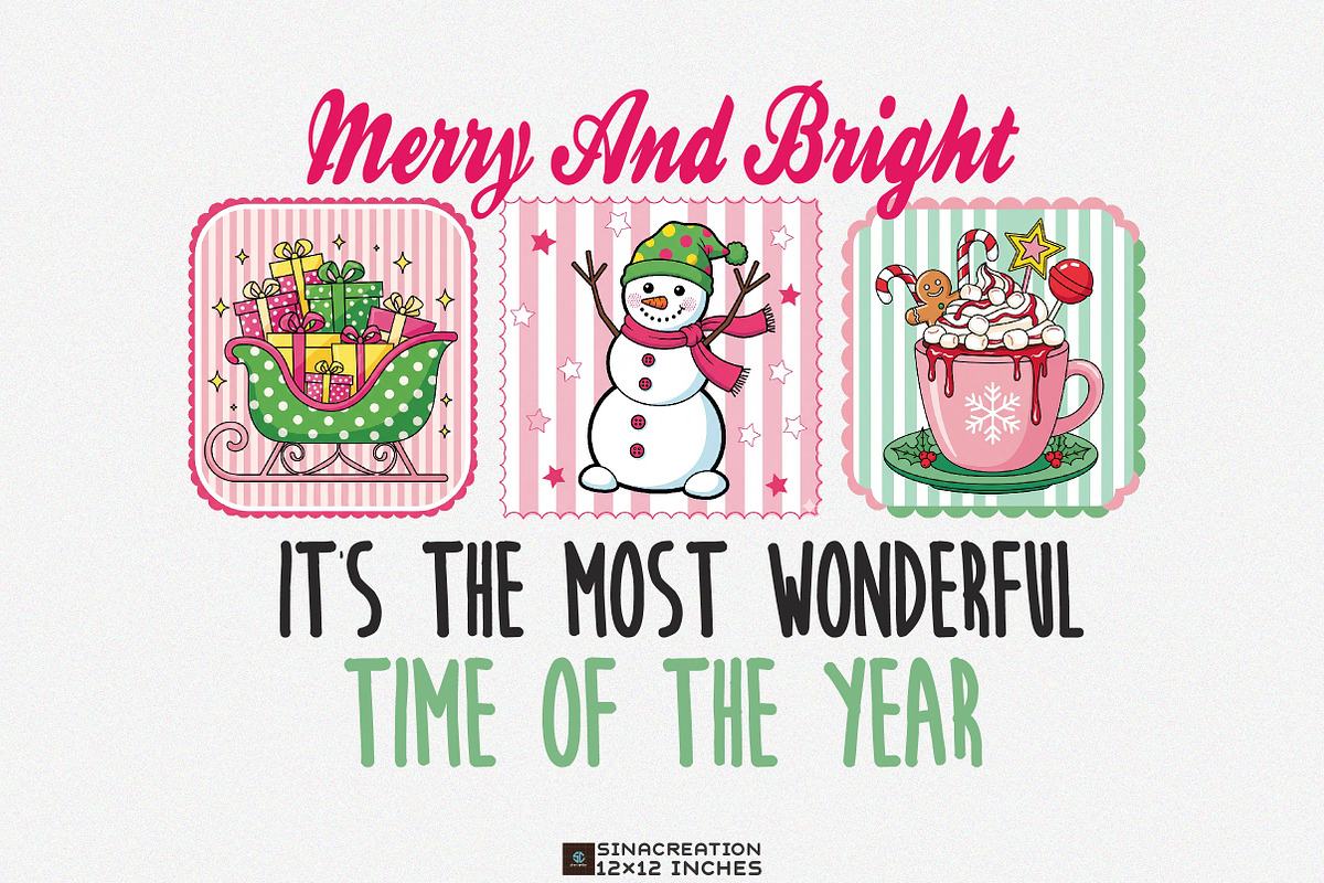 Merry Christmas Coquette Png, an Illustration by SinaCreation (Photo 1 of 7)
