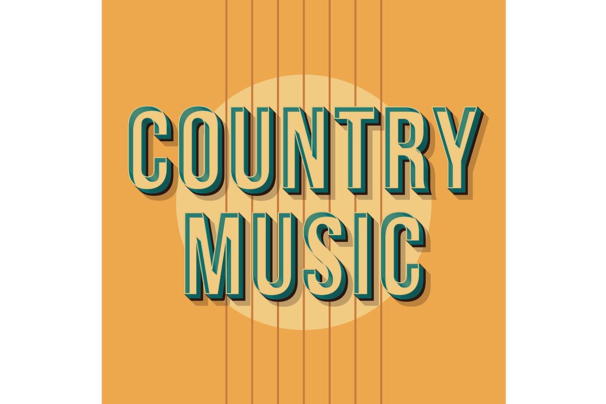 Country music vintage 3d lettering, a Templates & Theme by IMG visuals ...