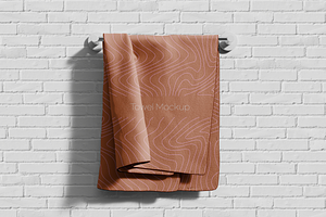 Hanging Towel Mockup, a Household Mockup by Hubzway