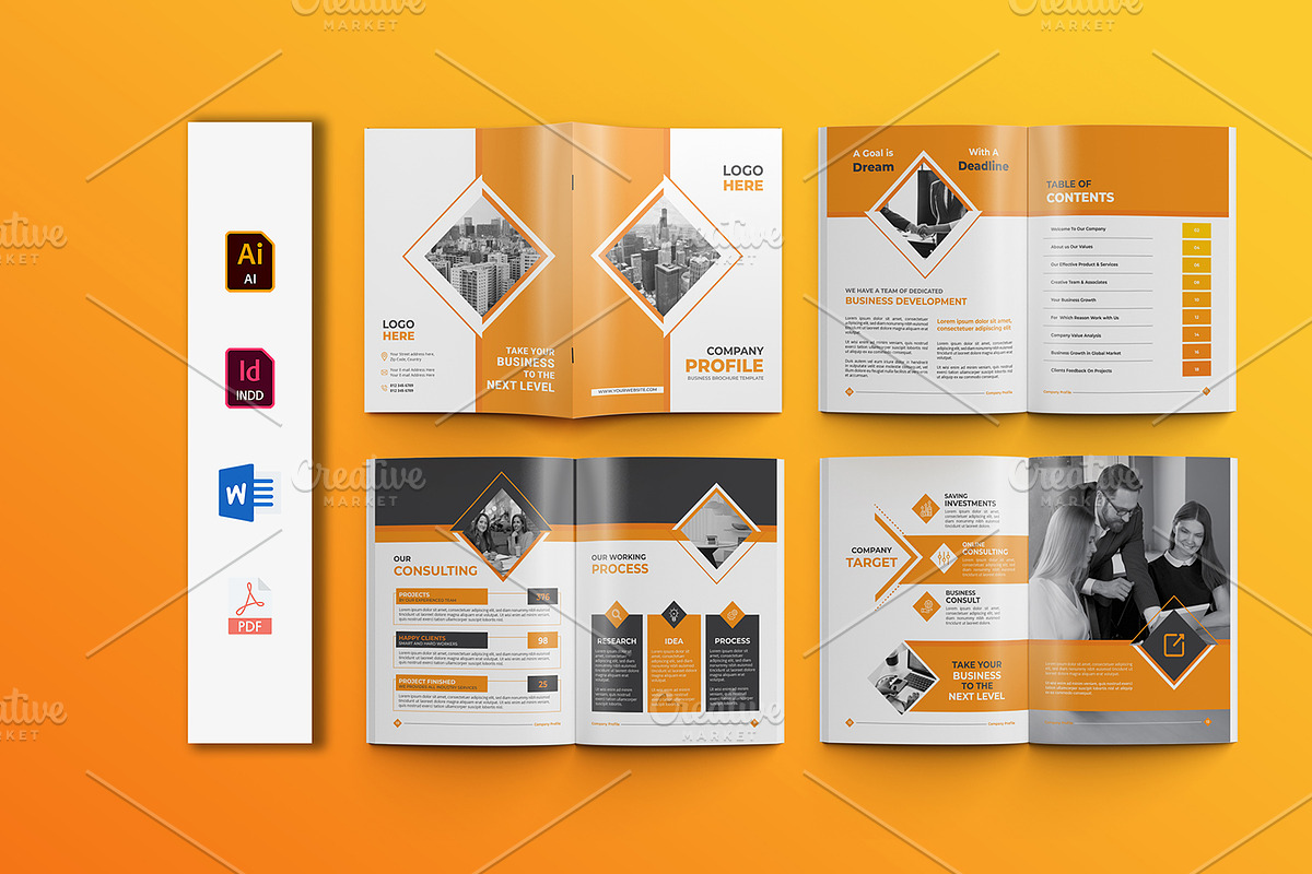 Modern Company Profile Template, a Brochure Template by gstudiovect21 (Photo 1 of 8)