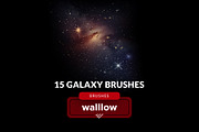 Galaxy night sky photoshop brushes, a Brush Add-On by Walllow Creatives (Thumbnail 3 of 3)