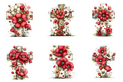 Floral Easter Cross Clipart, an Illustration by CreationArt (Thumbnail 3 of 6)