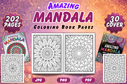 Amazing Mandala Coloring Book Pages, a Decorative Illustration by Neon Studio (Thumbnail 1 of 3)