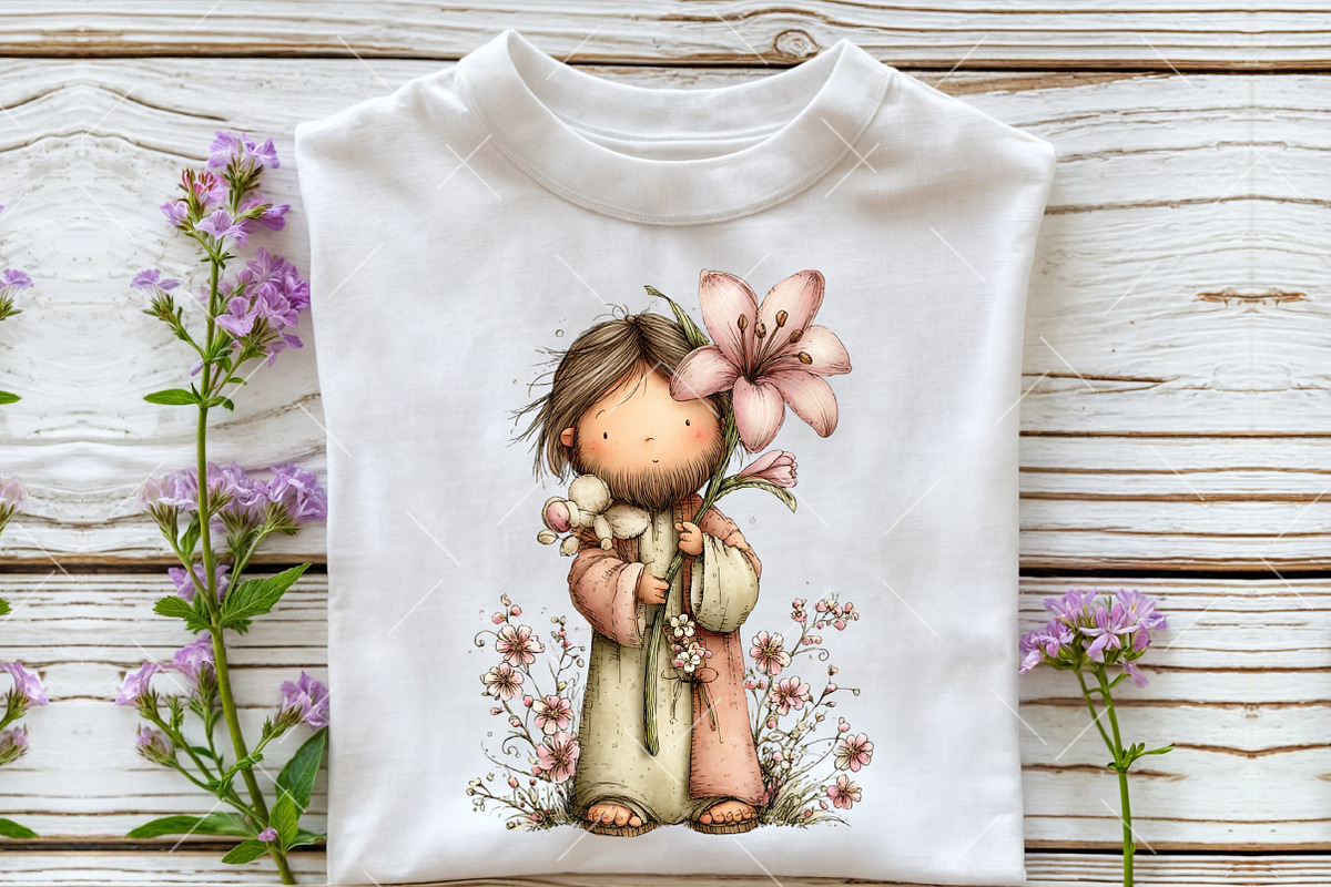 Whimsical Spring Nativity Scene Clip, an Illustration by OK Design (Photo 6 of 6)