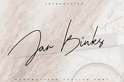 Jar Binks Latin & Cyrillic, a Script Font by Katie Holland (Thumbnail 1 of 9)