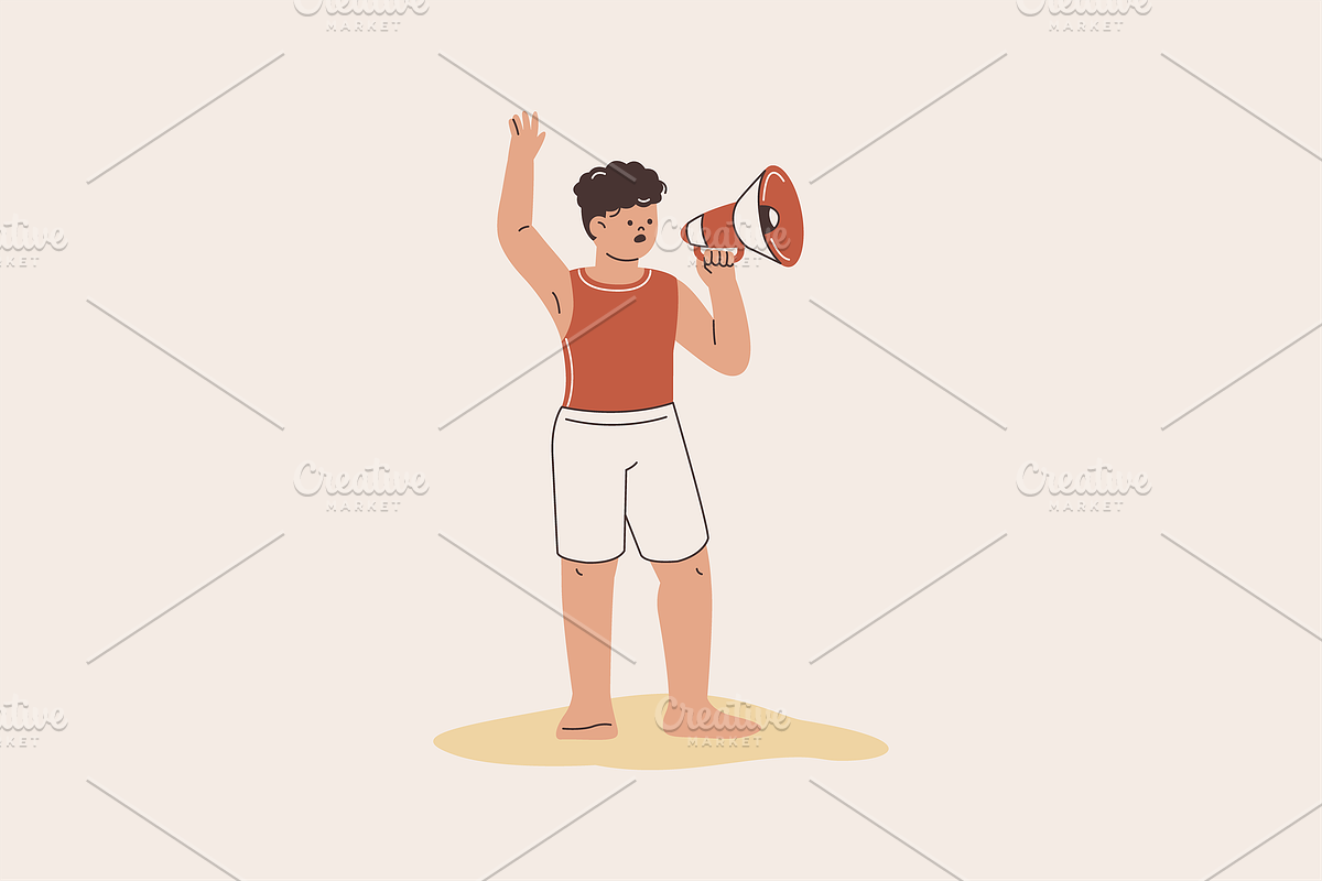 Lifeguard Beach Illustration, an Object Graphic by Jump Studio (Photo 4 of 16)