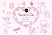 Valentine's day Hand Drawn Line art, an Object Graphic by Grace Noboa Illustrations (Thumbnail 1 of 14)