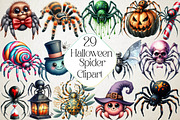 Halloween Clipart, Spider Clipart, an Illustration by DreamPrint404 (Thumbnail 1 of 4)