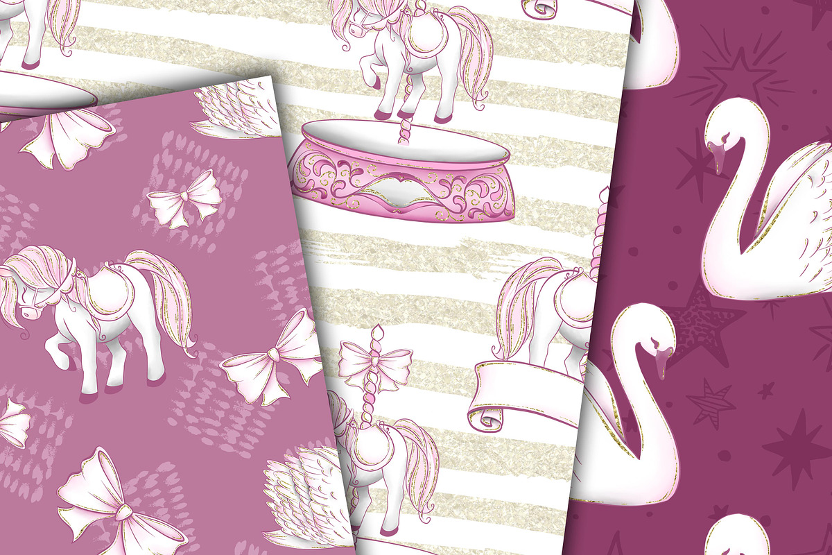 Carousel patterns, a Pattern Graphic by DarinaDigital (Photo 3 of 6)