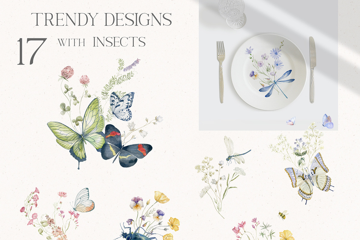 World of Butterflies & Wild Flowers., a Seasonal Illustration by Designwork (Photo 7 of 20)
