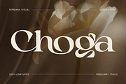 Choga - Modern Luxury Logo Font, a Serif Font by Nirmana Visual (Thumbnail 1 of 15)