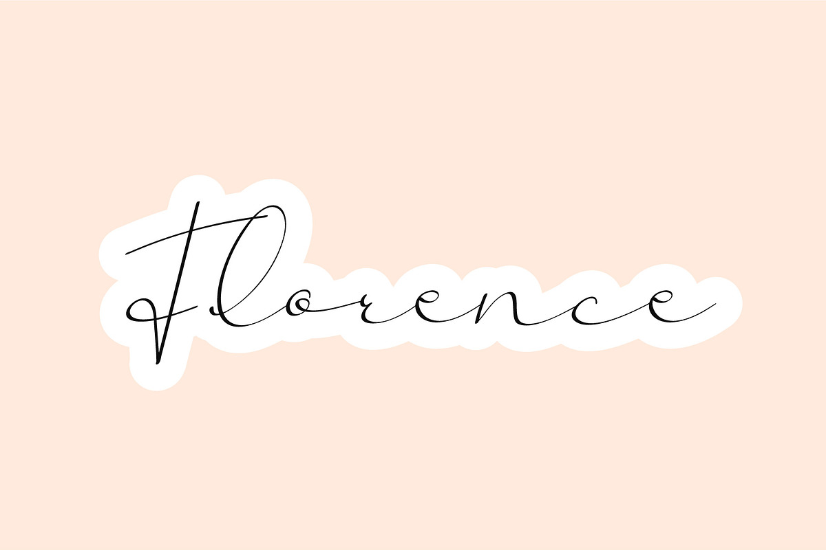 Florence - Handwritten Font, a Script Font by Fonteca