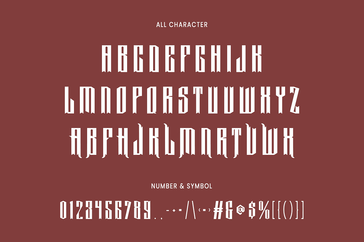 Xarztic Blackletter Display Typeface, a Blackletter Font by Maulana Creative (Photo 4 of 7)
