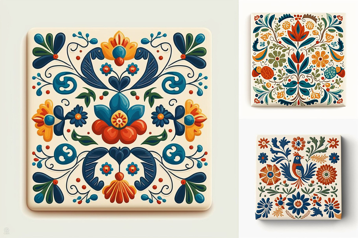 9 Folk Flower Pattern Illustration, a Decorative Illustration by ARTOZEN DIGITAL (Photo 2 of 11)