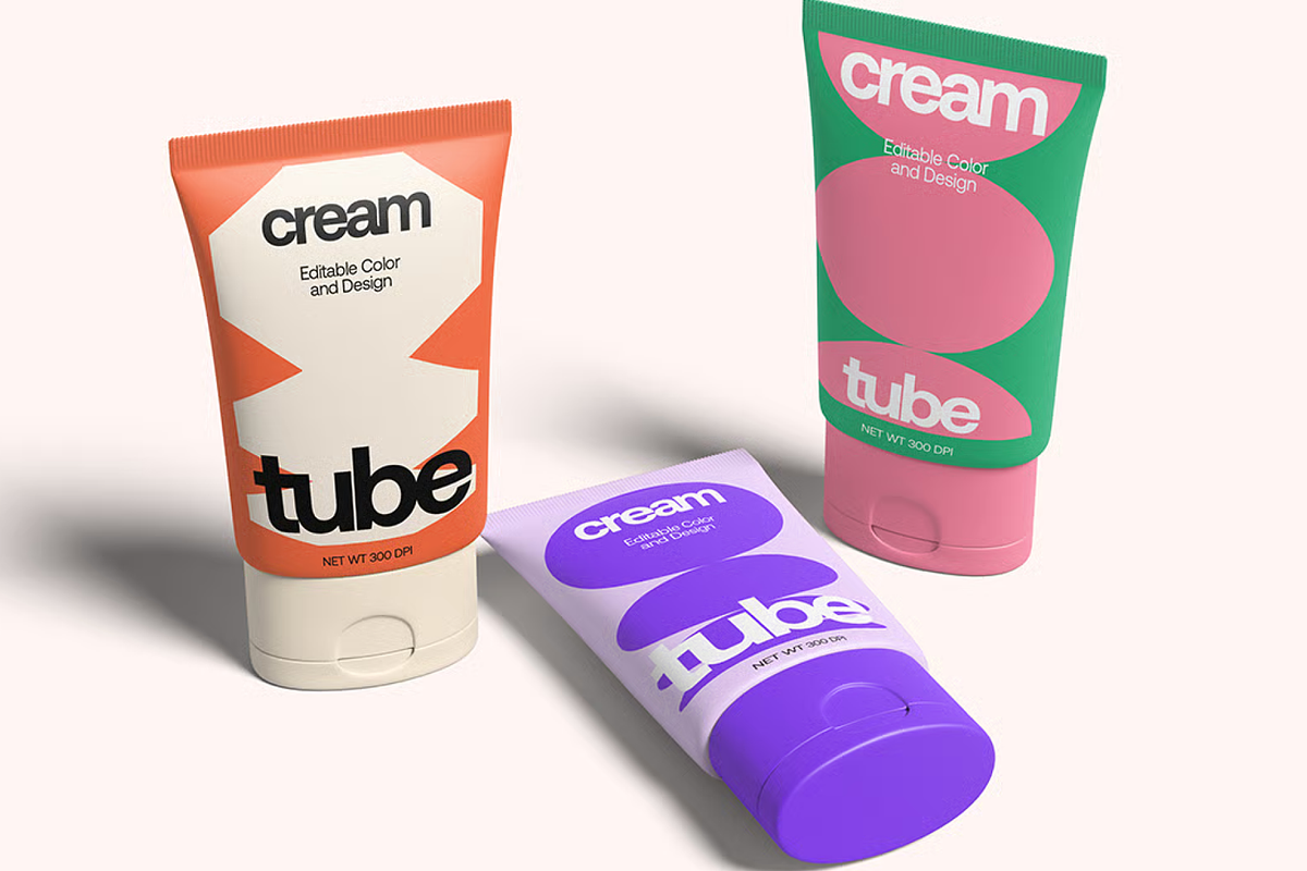Cosmetic Cream Tube Mockup, a Packaging Mockup by graphicsauce (Photo 2 of 4)
