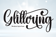 Glittering | Script Font, a Handwritten Font by Scratchones (Thumbnail 1 of 9)