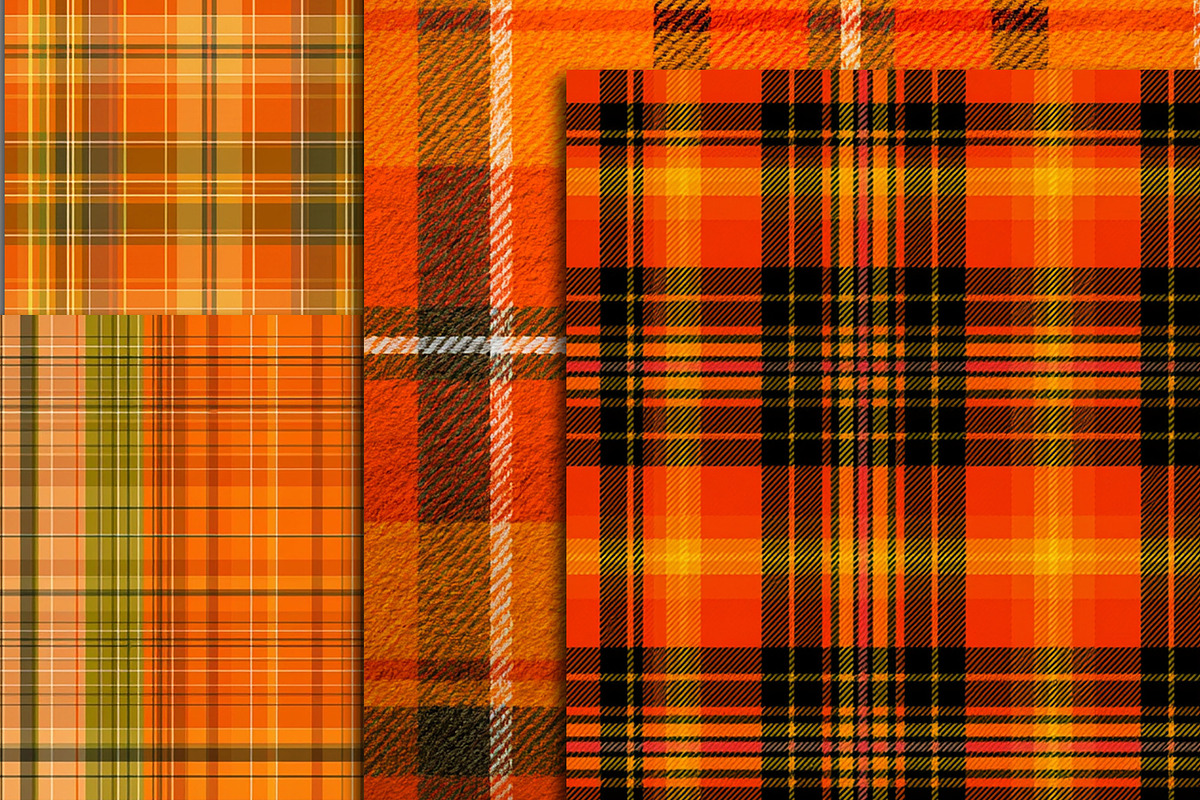 Orange Plaid Halloween Paper 12x12, a Texture Illustration by Area (Photo 13 of 17)