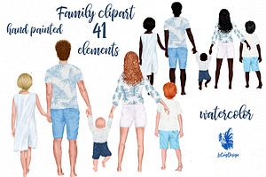 Family Clipart Parents Kids Figures