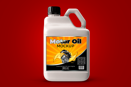 Bottle Motor Oil Mockup