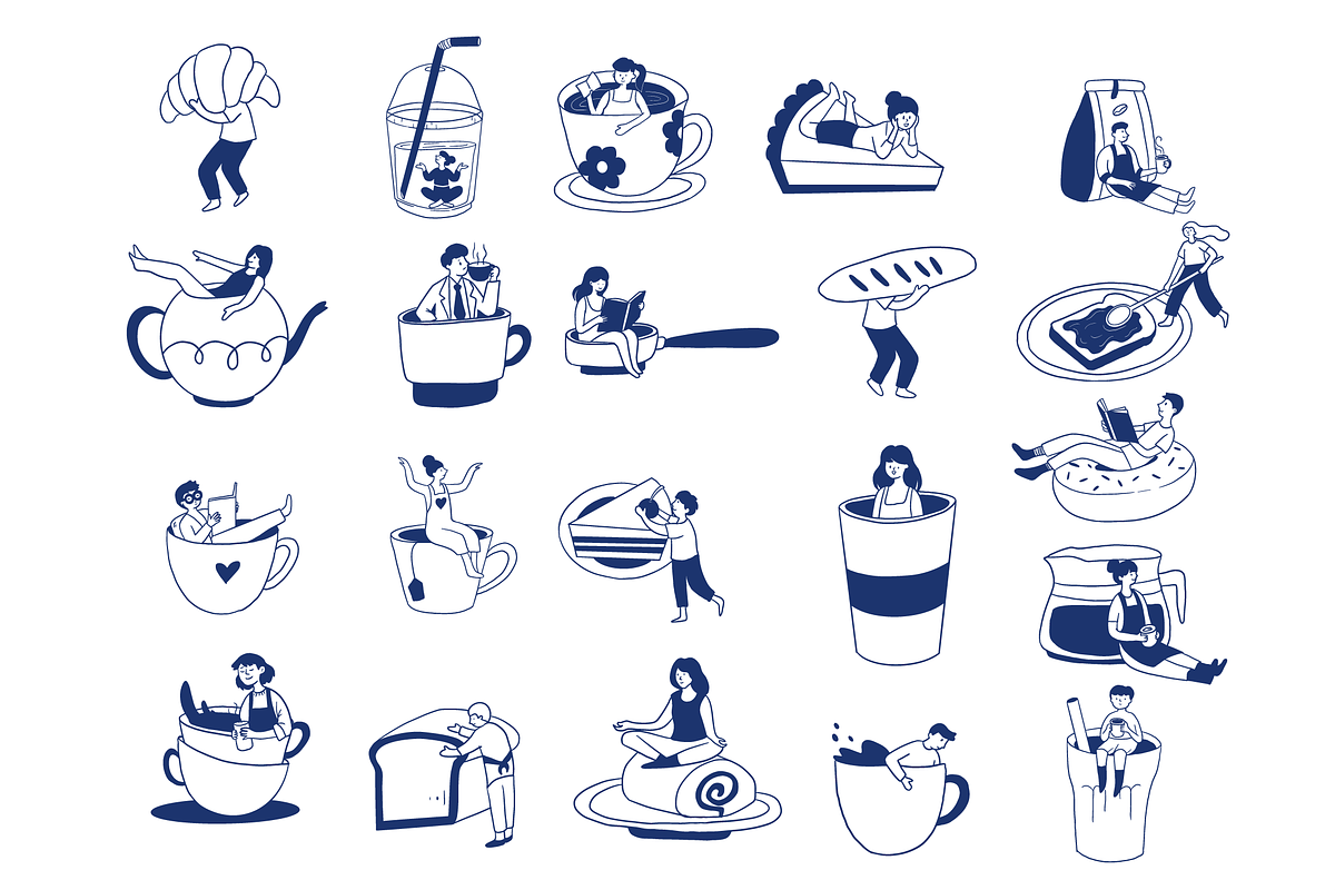 Cafe and Coffe | Vector Illustration, an Object Illustration by Berdansabersama (Photo 3 of 8)